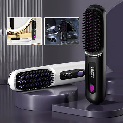 Luxivire IonicGlide Pro - Escova Alisadora Portátil Sem Fios