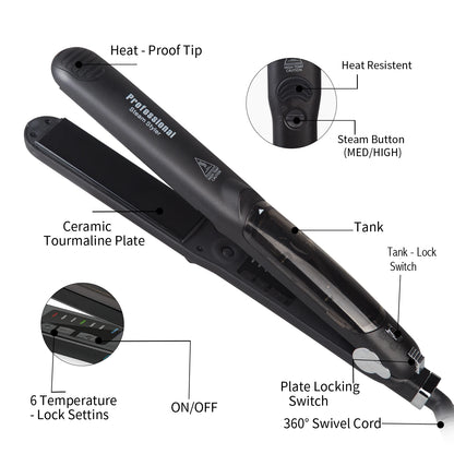 Luxivire SteamGlide Pro - Alisador a Vapor Profissional com Óleo de Argan