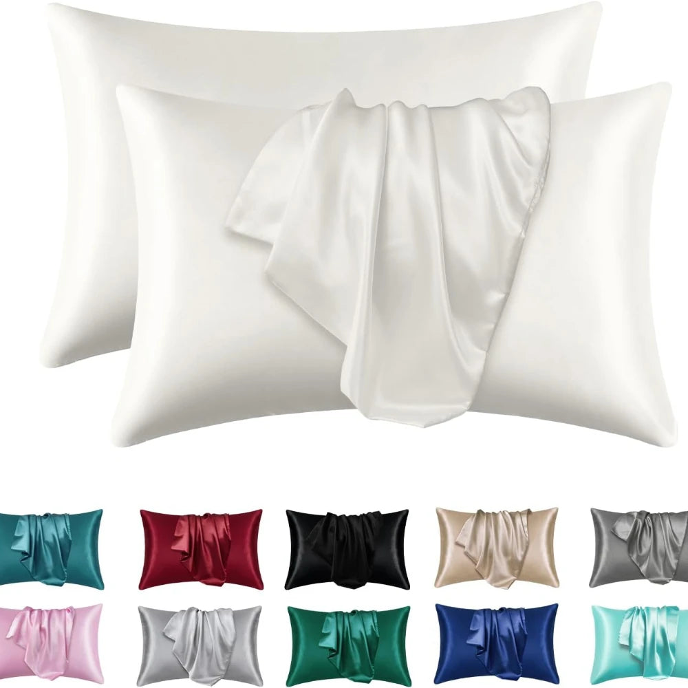 Luxivire SilkRest Pillowcase Set - Fronhas em Cetim para Cabelo e Pele (2 Unidades)