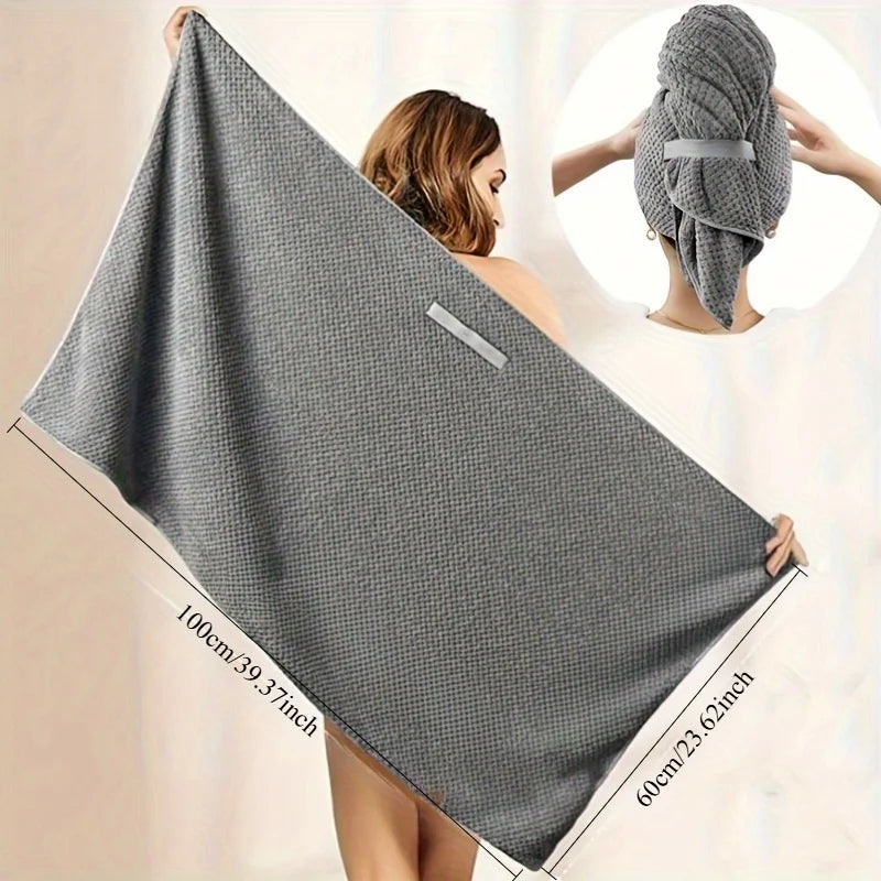 Luxivire DryLux Towel Wrap - Toalha de Microfibra para Secagem Rápida do Cabelo