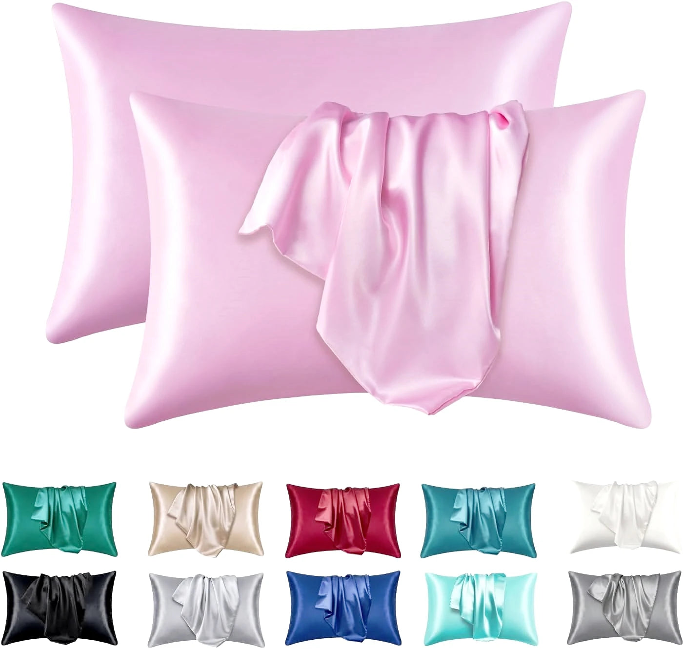 Luxivire SilkRest Pillowcase Set - Fronhas em Cetim para Cabelo e Pele (2 Unidades)