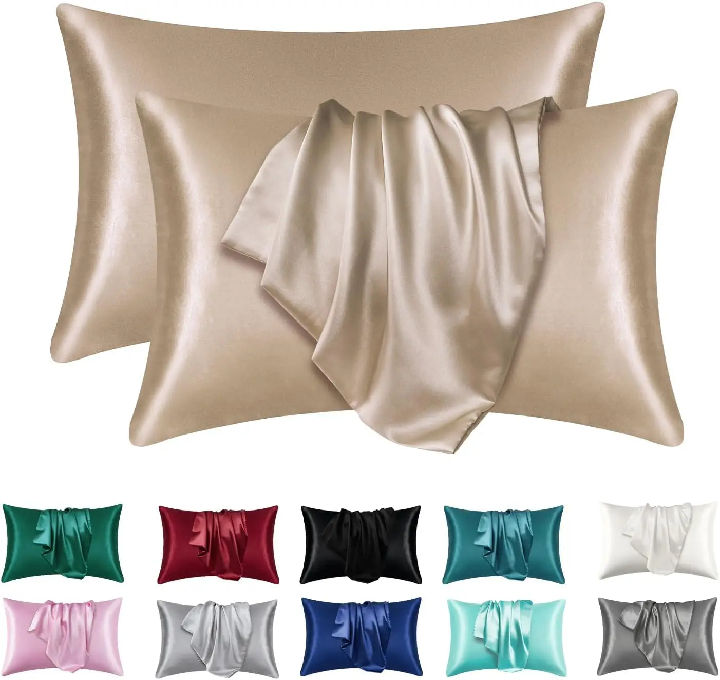 Luxivire SilkRest Pillowcase Set - Fronhas em Cetim para Cabelo e Pele (2 Unidades)