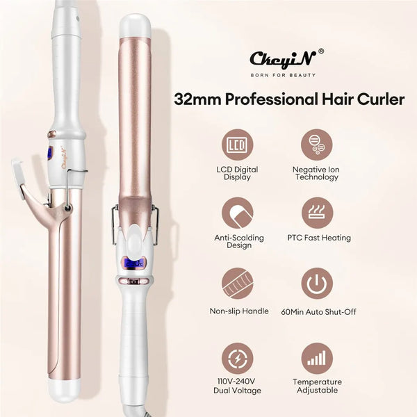 Luxivire CurlWave Pro - Modelador de Caracóis Profissional em Cerâmica