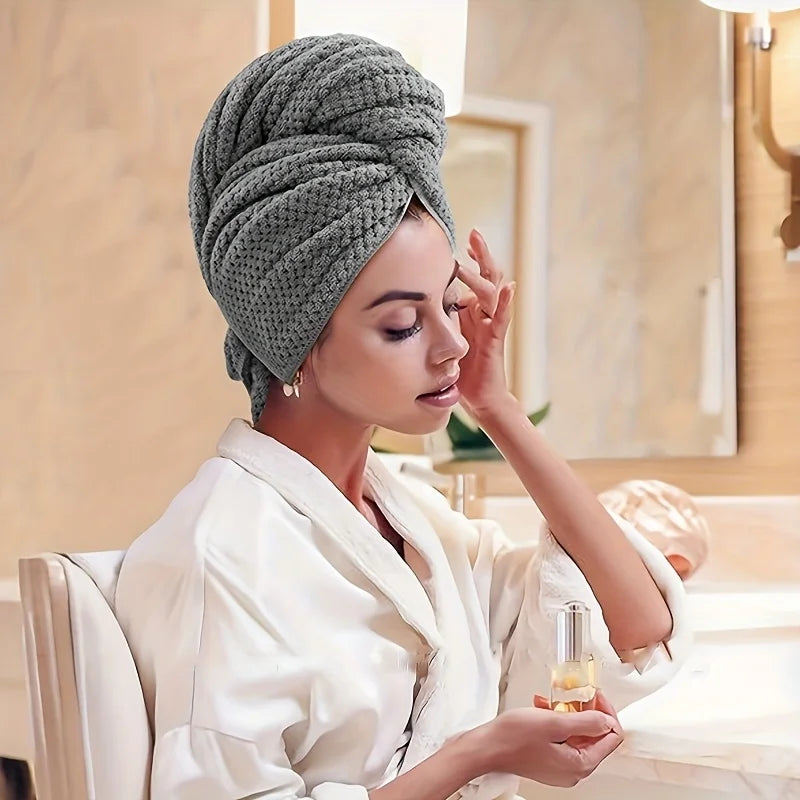 Luxivire DryLux Towel Wrap - Toalha de Microfibra para Secagem Rápida do Cabelo
