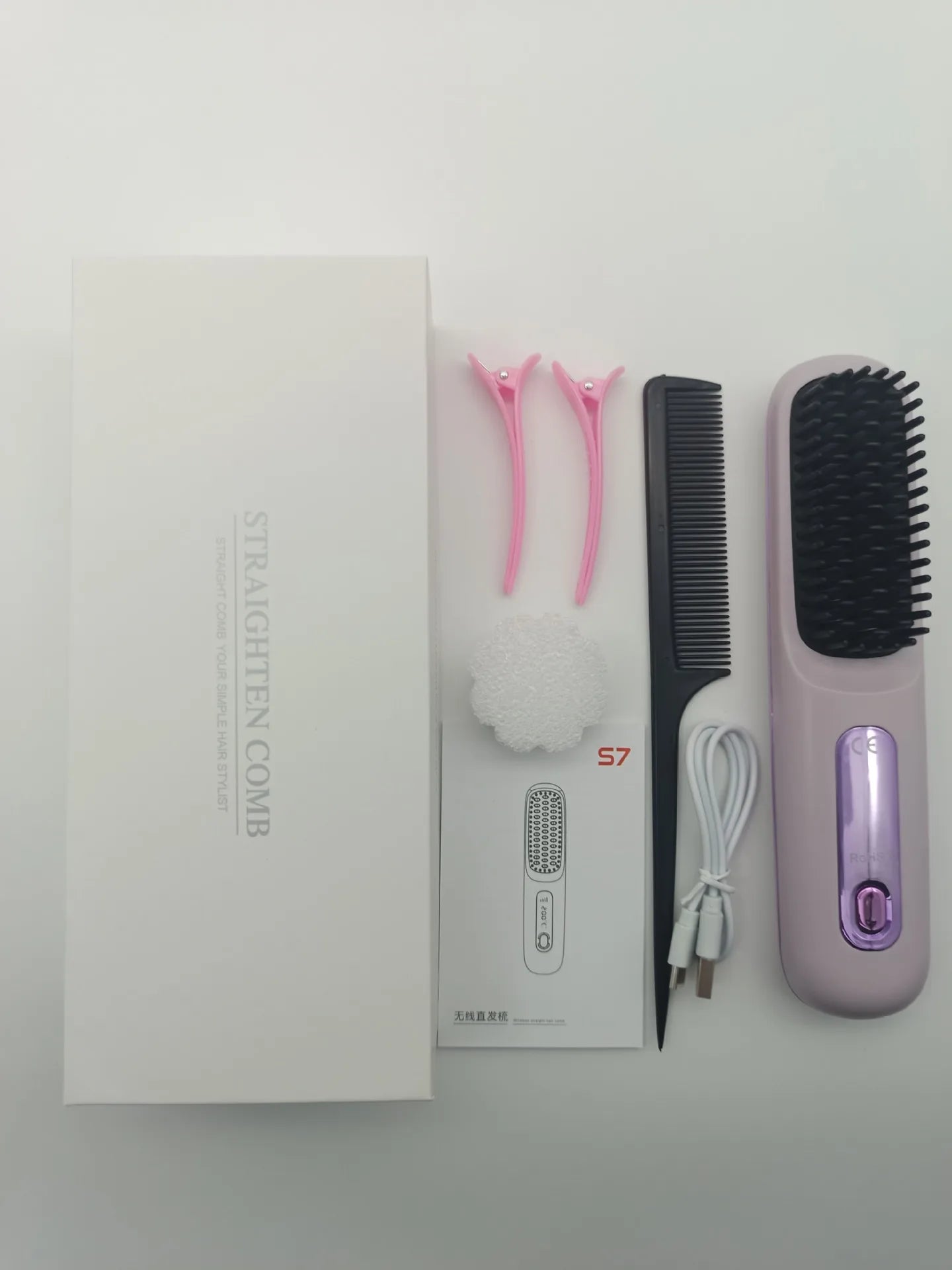 Luxivire IonicGlide Pro - Escova Alisadora Portátil Sem Fios