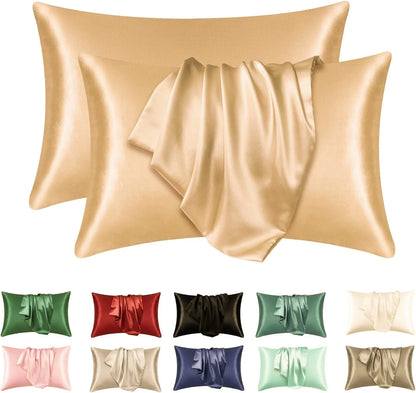 Luxivire SilkRest Pillowcase Set - Fronhas em Cetim para Cabelo e Pele (2 Unidades)