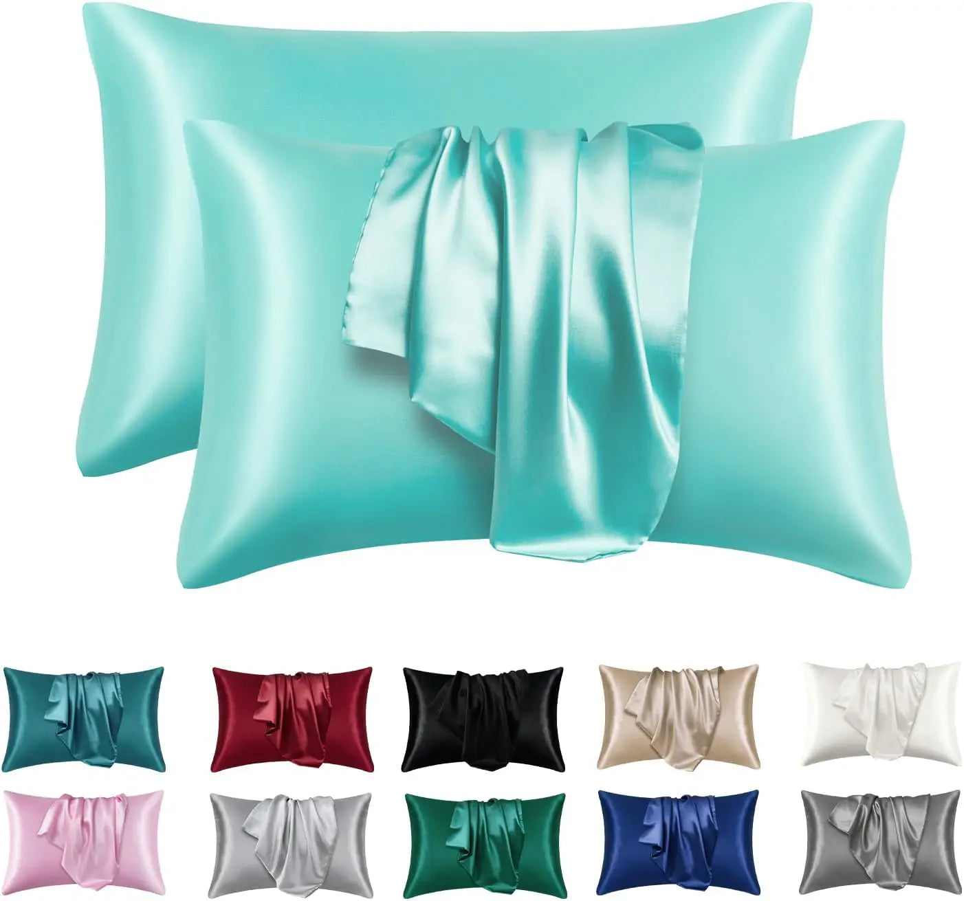 Luxivire SilkRest Pillowcase Set - Fronhas em Cetim para Cabelo e Pele (2 Unidades)