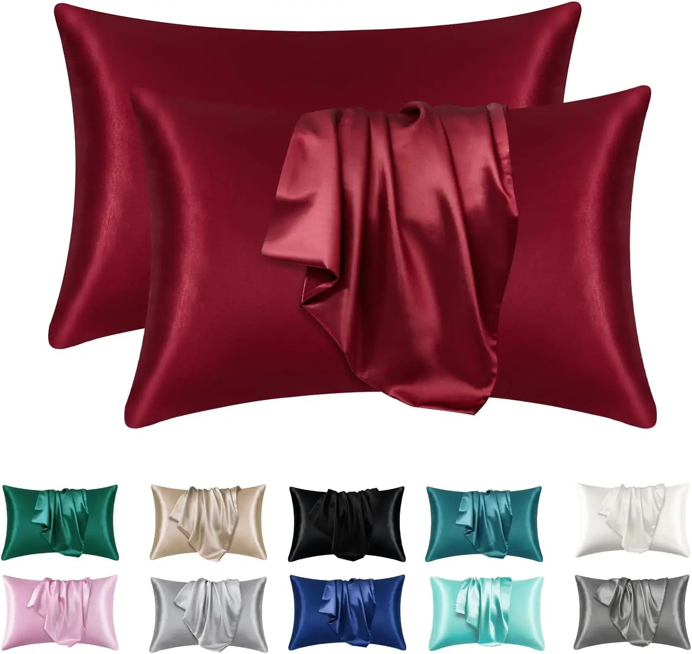 Luxivire SilkRest Pillowcase Set - Fronhas em Cetim para Cabelo e Pele (2 Unidades)
