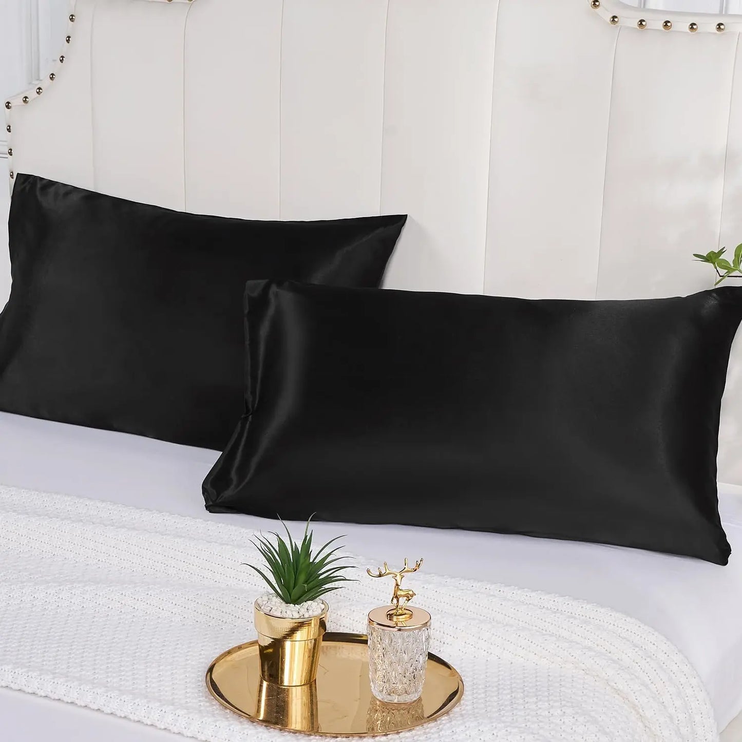 Luxivire SilkRest Pillowcase Set - Fronhas em Cetim para Cabelo e Pele (2 Unidades)