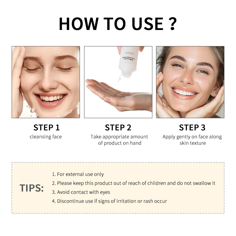 Luxivire MilkGlow Toner - Tónico Hidratante e Iluminador Facial
