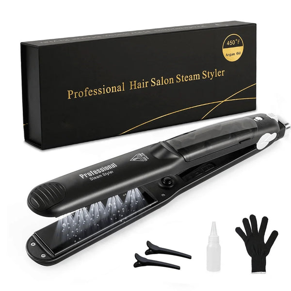 Luxivire SteamGlide Pro - Alisador a Vapor Profissional com Óleo de Argan