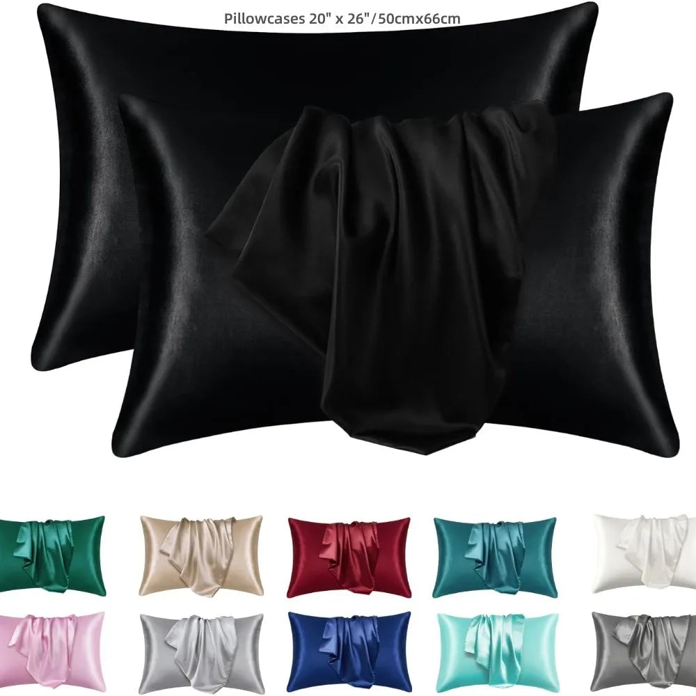 Luxivire SilkRest Pillowcase Set - Fronhas em Cetim para Cabelo e Pele (2 Unidades)