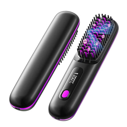 Luxivire IonicGlide Pro - Escova Alisadora Portátil Sem Fios