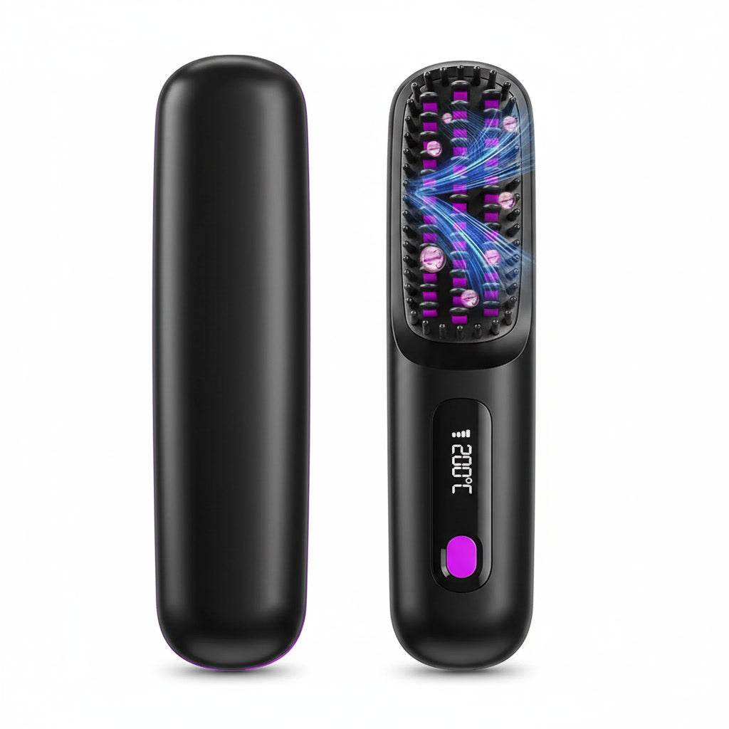 Luxivire IonicGlide Pro - Escova Alisadora Portátil Sem Fios
